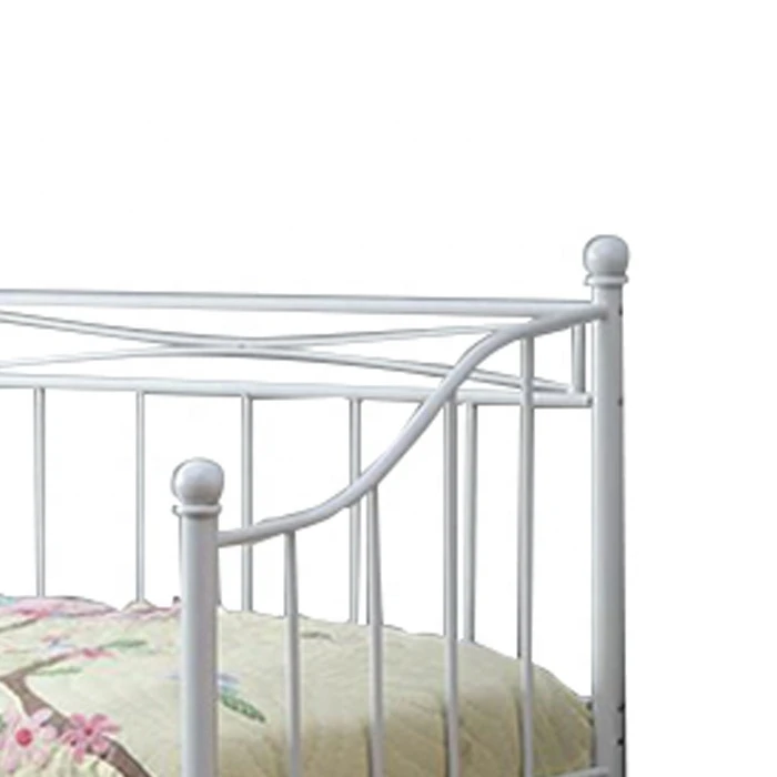 Simple white metal day bed daybed sofas wrought iron