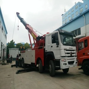 SINOTROK HOWO 8*4 LHD RHD Heavy Duty Emergency Vehicle Road Rescue Truck Rotator Wrecker Towing Truck