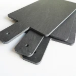 slate serving platter and cake plate , slate tableware plate , slate board with handle