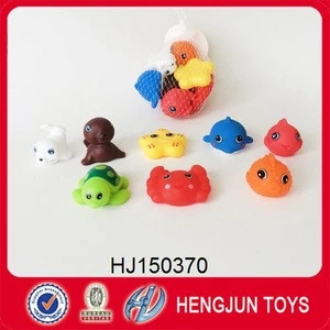 small animal five style mix packing rubber bath toys