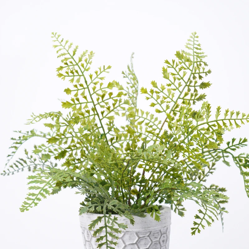 Small Fake Fern Faux Fern in Cement 14" Pot Artificial Plant Nearly Natural Outdoor Tropical Wedding Office PRESENTS