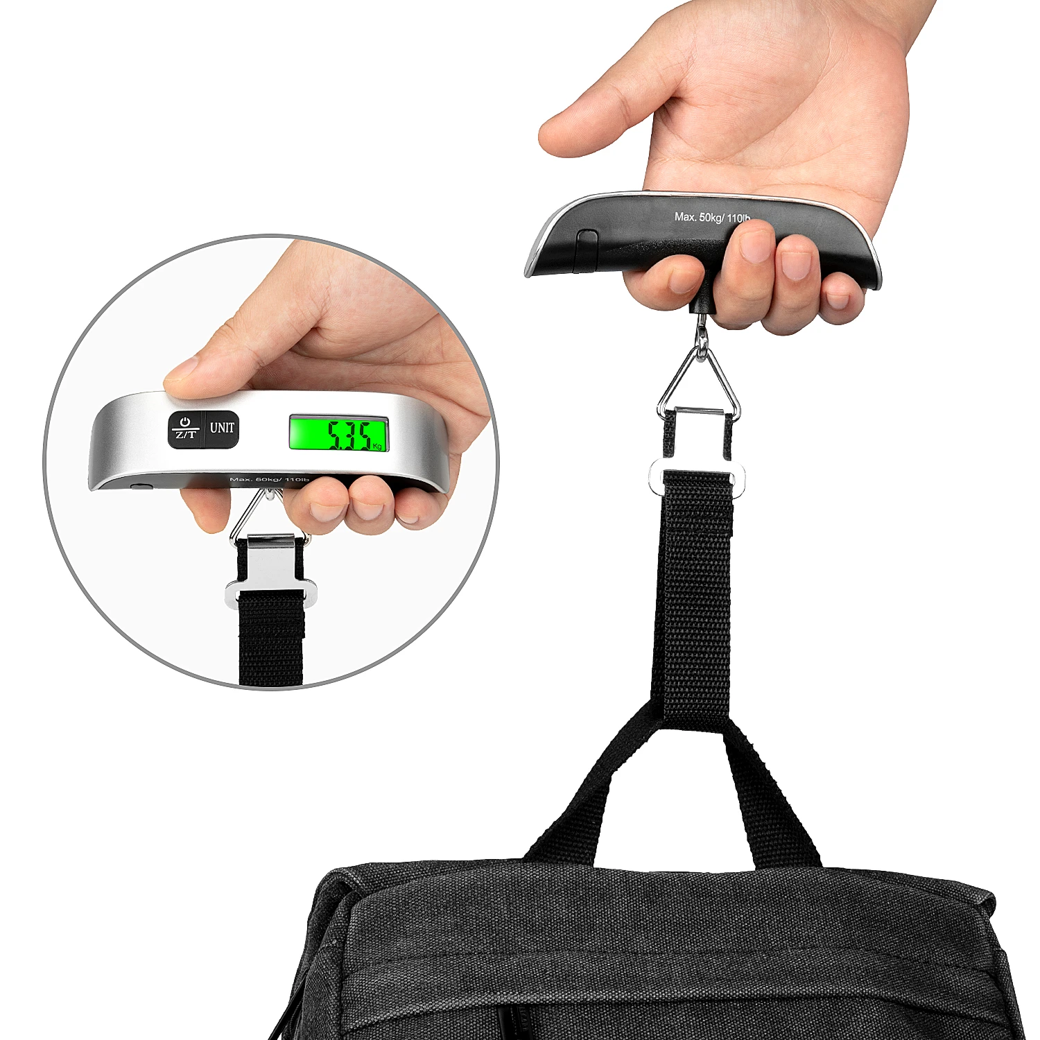 Small Portable Luggage Weighing Scale KG/LB Switchable With Backlight