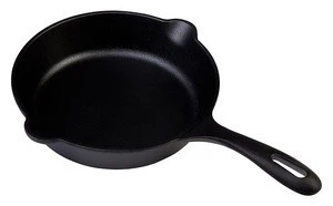 Small Pre-Seasoned Cast Iron Skillet 8-inch Round Egg Pan with Handle, Oil Seasoned Cat Iron