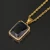 Import SN197  bling bling 3 colors Crystal with Stainless Steel Pendant Necklace Hip Hop Jewelry from China