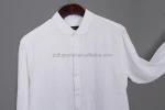 solid color/comfort long sleeve casual men's shirt/Linen and cotton long sleeve casual Tshirt/latest design men shirts of 2015