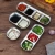 Import Soy Sauce Dish Ceramic Plate Side Plates Seasoning Saucer Appetizer Butter Dish Tray Kitchen Tableware 2 Grid Serving Dish from China