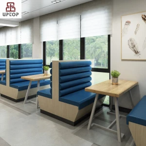 (SP-KS466) Commercial high back booth leather ssingle sided 1.2m restaurant 2seat sofa bench