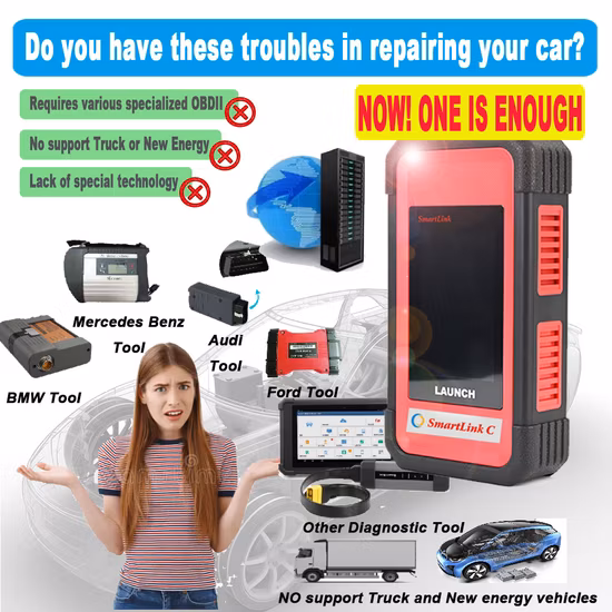 2024 New Launch Supper Remote Full System Diagnosis Smartlink C Advanced Diagnostic Tool for Scania Iveco Ford Isuzu Tata Truck