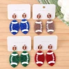 Sporty 4 Colors American Football Rugby Drop Earrings Shiny Glitter Acrylic Onion UV Printing Laser Cutting Earrings