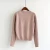 Import Spring and Autumn womens blouse round neck turtleneck long sleeves twist rope bottom shirt solid color sweater from China