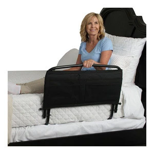 Stander 30&quot; Safety Adult Bed Rail with Padded Pouch, Home Elderly Safety Guard Rail and Folding Stand Assist