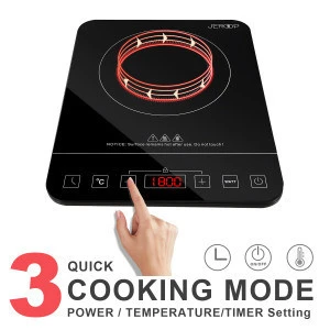 Stock Wholesale Price 1800W Portable Electric Induction Cooktop Infrared Cooker with Sensor Touch Safety Lock