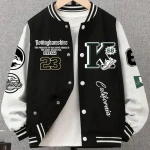 Street New Design Loose Varsity Jacket Chenille Patch Letter Baseball Men Jacket Windproof Baseball Men Jacket