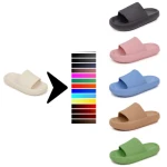 Summer Collection 3.5cm Thickened EVA Slippers Women Lightweight Comfortable Plush Insole Non-Slip Mute Home Slippers