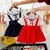 Import Summer new girls beautiful little print dress children fashion princess chiffon skirt from China