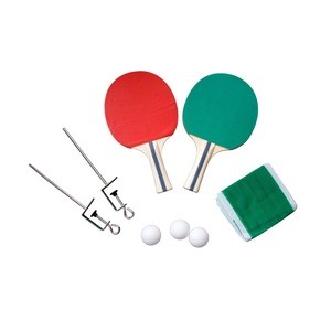 Table tennis set two rackets two balls and one set of adjustable post with net for outdoor kids games