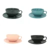 The factory price matte ceramic coffee  espresso latte cup with saucer