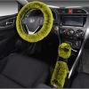 The plush artificial wool car steering wheel cover interior suit