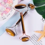 tiger eye quartz roller face massager jade roller for anti cellulite massager