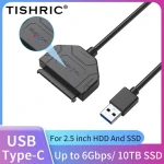 TISHRIC USB3.0 to SATA 22Pin Adapter Cable ABS Hard Drive Cable for Laptop External HDD SSD USB 3.0 SATA 22Pin Adapter HD Cable