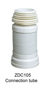 Toilet bowl connector tube with steel wire