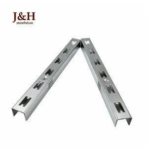 Top Quality Chrome Plated 2" Single Side Upright Post Extruded H Strut Channel Wall Stripping Steel Slotted Channels
