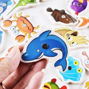 Top selling in Germany educational toys wooden fishing toy product with magnetism toy fish 32 pcs