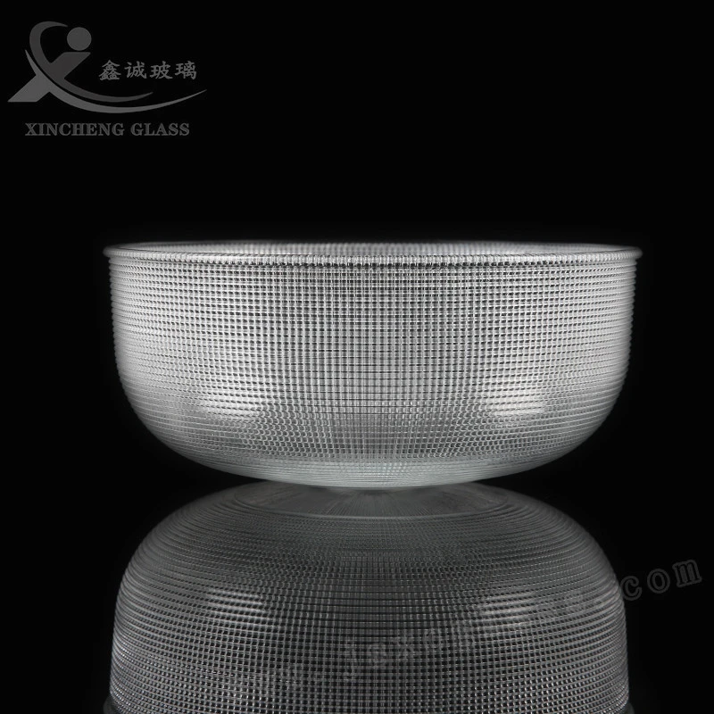 Transparent Ribbed Glass Bowl Pendant Lighting cover lamp shade