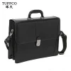 TUFFCO Brand Classic Combination Lock Bag Mens Messenger Bag Genuine Leather Briefcase
