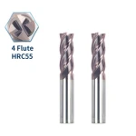 Tungsten Carbide HRC55 4F FLAT End Mills  4 Flat Cemented Carbide End Mill Cutting Tools CNC Custom Router Bits Cutter Tun