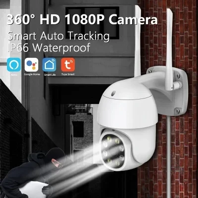 Tuya 1080P WiFi IP Cam Outdoor Speed Dome Wireless Network CCTV Surveillance Security PT Camera