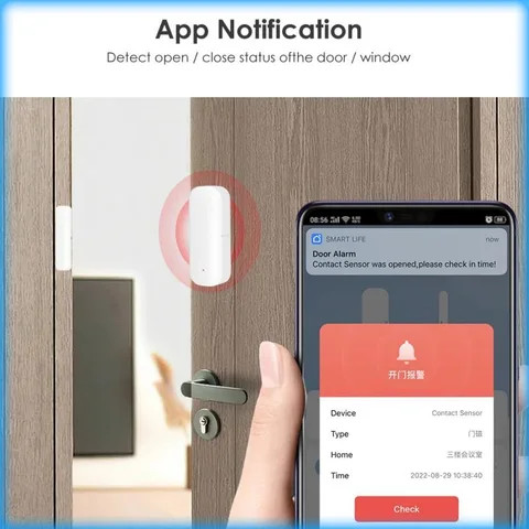 Buy Tuya Wifi Zigbee Smart Window Door Sensor Door Open-close Detector ...