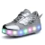Import Two Wheels Luminous Sneakers golden/ Pink Led Light Roller Skate Shoes for Children Kids Led Shoes Boys Girls Shoes Light Up from China