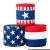 Import USA flag themed ribbon Independence Day 63mm custom printed wired ribbon from China