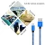 Import USB 2.0 A Male to Micro Nylon Braided Cords with Aluminum Connector-blue&amp;white from China