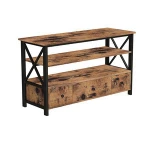 VASAGLE Hotel Room Furniture Side Table Side Sofa Coffee Table Rustic Metal And Wood Coffee Table