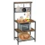 Import VASAGLE Industrial Rustic Brown Kitchen Bakers Rack Cupboard Adjustable Microwave Oven microwave Stand Shelf Rack from China