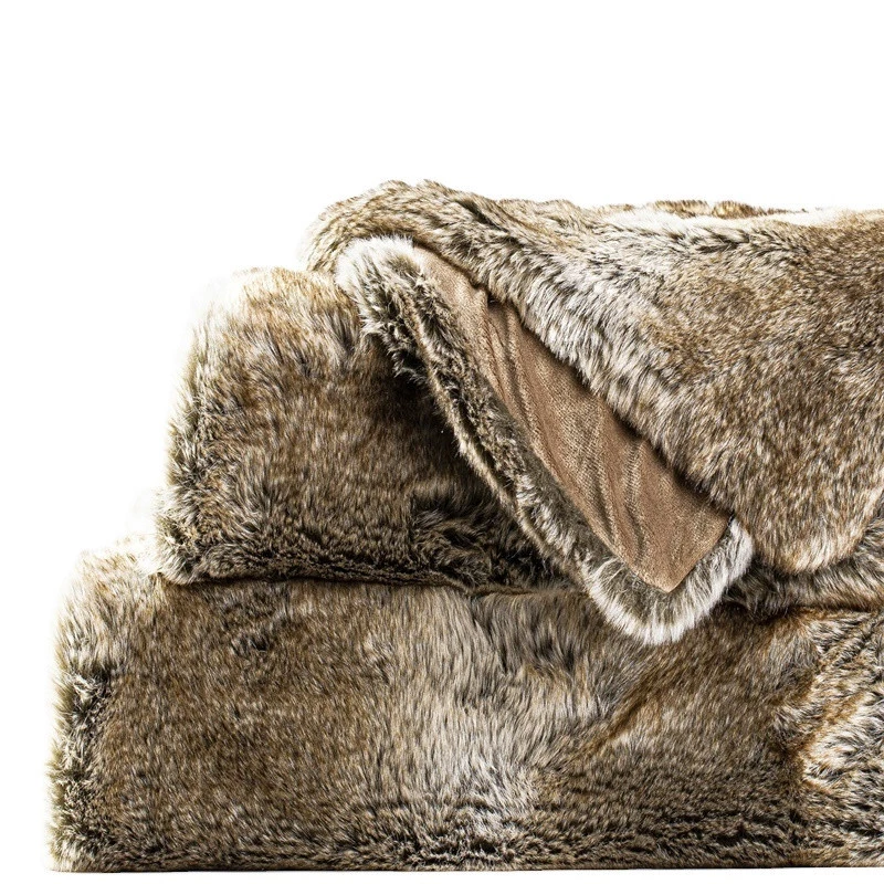 very soft like the real animal hair for bed and sofa faux fur throw blanket