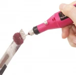 Vibratite Fine brosse abrasive, 2.35 MM Red Mandrel brosse abrasive Sanding Rust Remove Rotary Tools/
