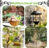 Wall Hanger Black Metal Iron Framed wall Hook Decorative Accessories For garden lawn Rustic Metal Leaves Model Garden Hook