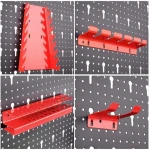 Wall mount kitchen toy hanger with hooks display steel pegboard Customizable metal pegboard