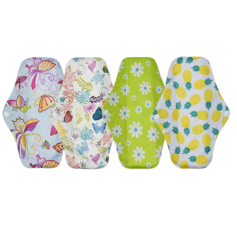 Washable Women&#x27;s Menstrual Pads Bamboo Charcoal Cloth Sanitary Pads Washable Ladies Napkin
