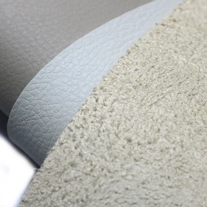 Waterproof litchi embossed pu microfiber leather for car seat cover