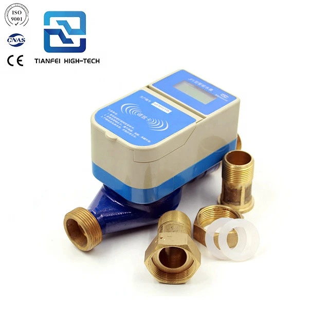 Wet-Dail IC/RF card prepaid smart digital  valve control water meter with smart card