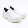 White Color double density PU outsole safety shoes steel toe steel midsole without lace