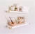 Import White Floating Shelf with Gold Metal Corners Whole Wood Wall Shelf 3 Coat Lacquer Finish 2 Piece Set from China