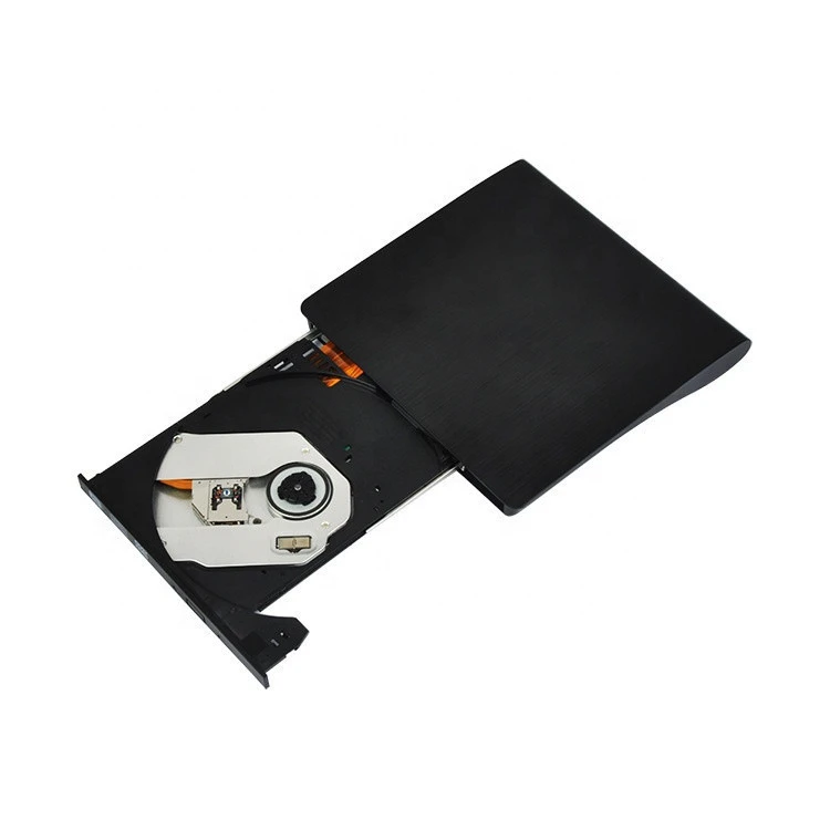 White POP-UP Mobile USB3.0 External Portable CD DVD Drive Writer Burner Optical Player Compatible for Desktop Laptop