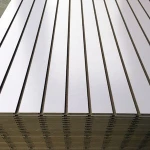 White Slat Wall Panel Slot Board Melamine Slotted Mdf Board