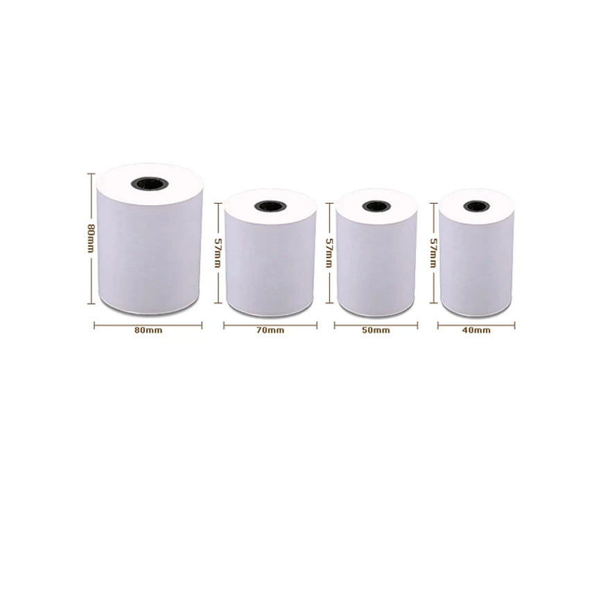 Wholesale 80x70 80x60 Blank Thermal Paper Roll ATM Roll Paper Of Banks Bond Wood Free Cash Receipt ATM POS Paper Roll