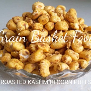 Wholesale Best Selling Bulk Crispy Dry Roasted Salted Kashmiri corn puff  OEM Whole Grain Snack Food
